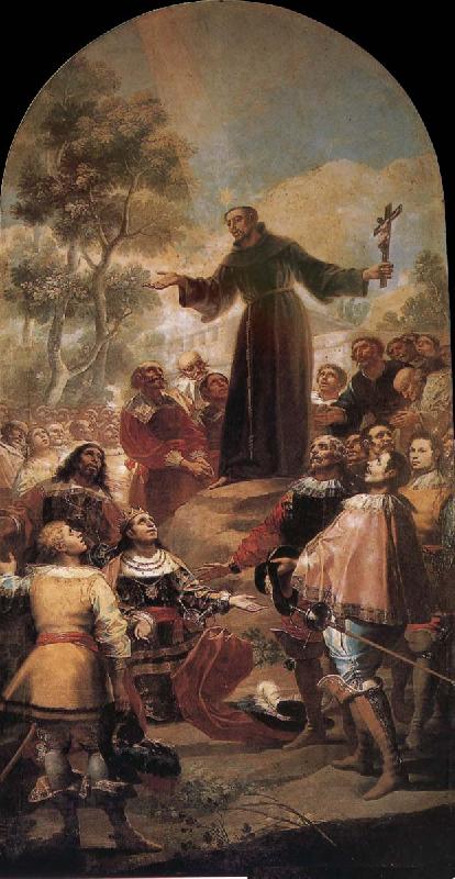 Francisco Goya St Bernardino of Siena preaching before Alfonso V of Aragon Sweden oil painting art